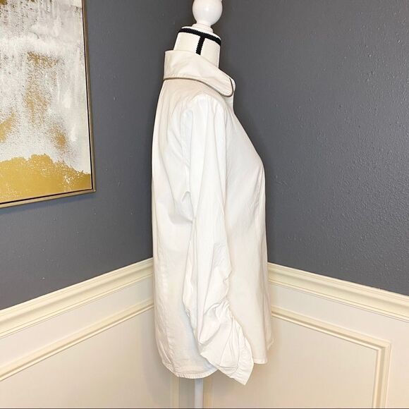 Sylvia Techerassi zipper collar & cuff button down - Picture 5 of 12